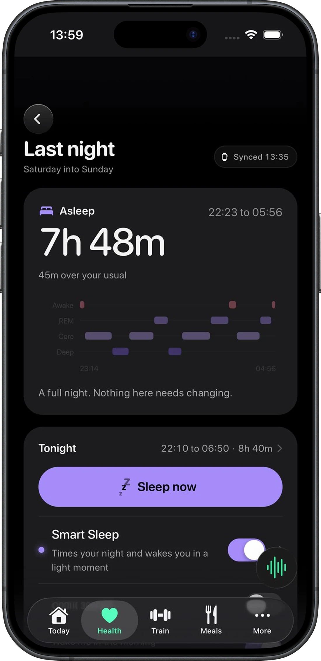 It starts with the night you actually had.